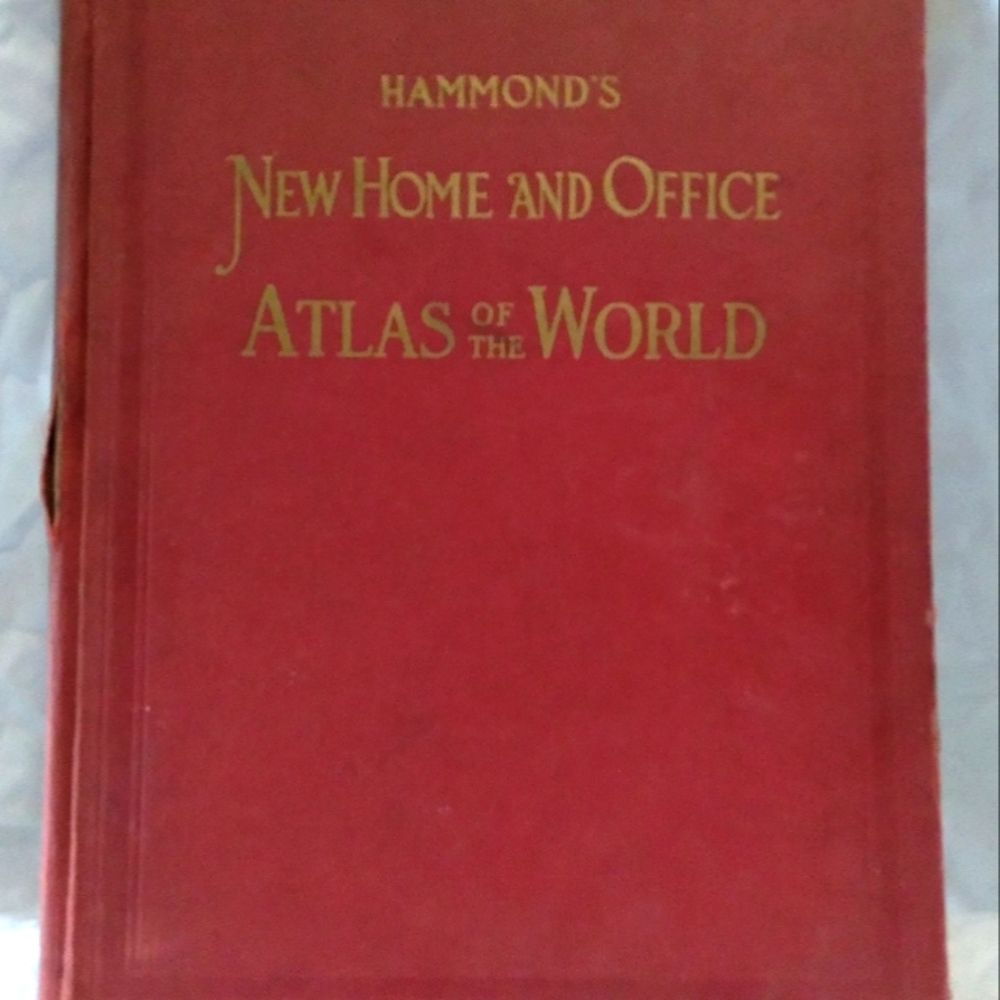 1940's Antique Atlas ("Maps & Coffee Table Displays & Primitive Decor")